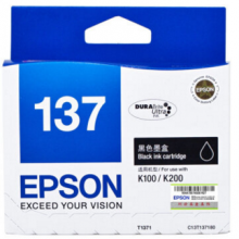 爱普生（Epson）T137黑色墨盒