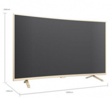 康佳（KONKA）LED48UC2 48英寸 曲面4K超高清智能64位液晶平板电视（金色）