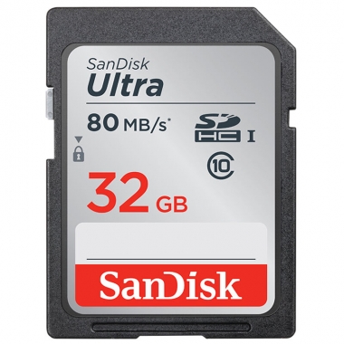 闪迪（SanDisk）至尊高速SDHC UHS-I存储卡 32GB Class10 读速80MB/s