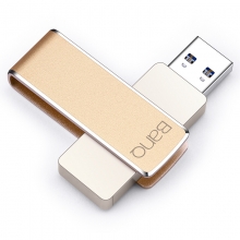 banq F50 256GB USB3.0全金属360度旋转高速车载U盘 土豪金