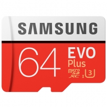 三星（SAMSUNG ） UHS-3 Class10 高速TF卡（Micro SD卡）红色plus升级版+ (64GB)
