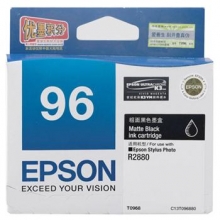 爱普生（EPSON） 彩色照片墨盒 (T-0968粗面黑色) 