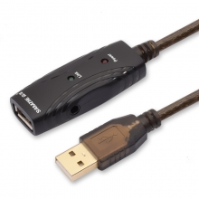 山泽（SAMZHE） FD-10U USB公对母延长线 AM/AF工程级内置超强芯片带DC供电接口 10米