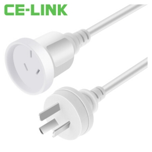 CE-LINK 2672 3口10A 电源延长线2米 直头 白