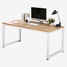 香可  xk-dnz001-91 钢木台式电脑桌 120*60*75cm柚木色+白架