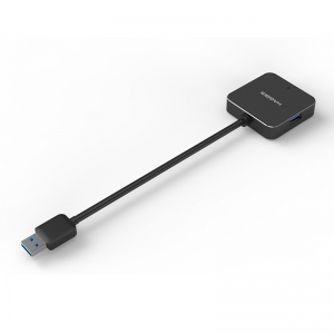 海备思 USB3.0集线器  4口HUB高速拓展（方形款黑色(镁铝合金材质)）