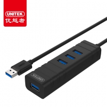 优越者 Y-3056BBK 4口USB集线器 0.8米 黑色