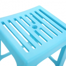 茶花（CHAHUA） 0848 中号塑料条纹凳 30*27.5*35 蓝色
