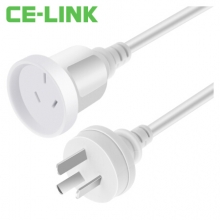 CE-LINK 2674 3插10A 电源延长线5米 直头 白