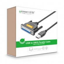 绿联 USB转DB25并口  USB2.0转25针打印线   1米