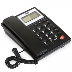 得力（deli）786 来电显示办公家用电话机/固定电话  黑色