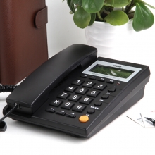 得力（deli） 785 电话机座机 来电显示办公家用固定电话 黑色