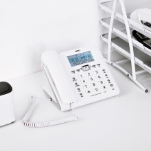 得力（deli）790 时尚创意多功能座机 大屏显示办公家用电话机 （白色）