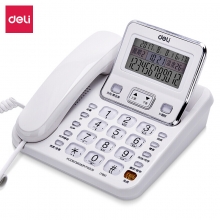 得力（deli）789 多功能大屏背光电话机（白色）