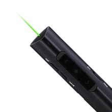 得力（deli）2801G 可充电 绿光便携式翻页笔/PPT翻页笔/激光翻页笔 黑色
