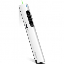 得力（deli） 2801 可充电便携式翻页笔/PPT翻页笔/激光翻页笔/无线演示器 绿光 白色