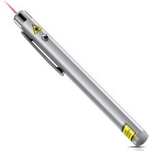 得力(deli) 3933 钢笔造型便携式激光笔/无线演示器 银