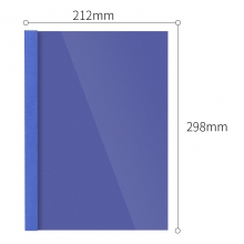 得力（deli） 热熔装订机专用塑料封套 A4胶装透明封面 3864C 蓝色 2mm (9-15页)