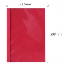 得力（deli） 热熔装订机专用塑料封套 A4胶装透明封面  3865C 红色 3mm (16-25页)