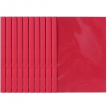 得力（deli） 热熔装订机专用塑料封套 A4胶装透明封面  3865C 红色 3mm (16-25页)