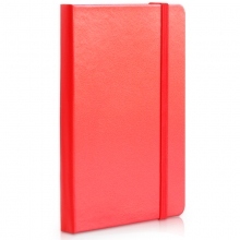 得力 3314 笔记本 高档皮面日记本 记事本 红色