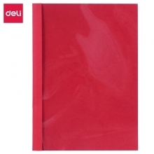 得力（deli） 热熔装订机专用塑料封套 A4胶装透明封面 3866C 红色 4mm (26-35页)
