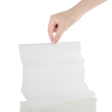 得力（deli） CC1200-01 抽取式擦手纸 餐巾纸 单包200抽/单层三折