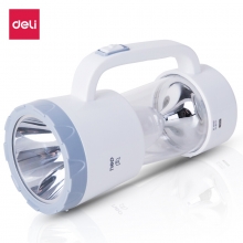 得力（deli）18950 户外照明灯  强光手电筒 LED充电 白色