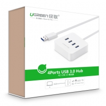 绿联（UGREEN）30221 USB3.0分线器 高速4口HUB 多接口扩展转换器 延长线1.5米