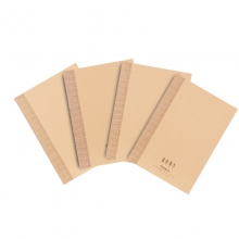 得力（deli）FB560-01NP-4 牛皮纸系列缝线软抄本  4本B5/60页