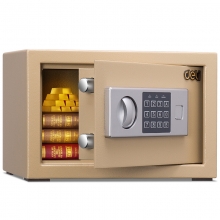 得力（deli） 16654 全钢结构电子密码保管箱 金色