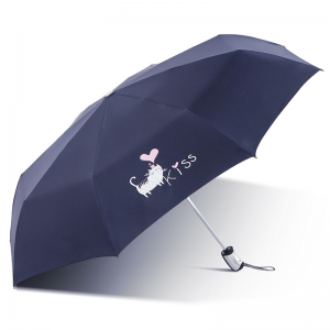 天堂伞 三折叠晴雨伞 HJXY含娇细语 58CM*8K  藏青