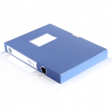 得力（deli） 5602 A4粘扣档案盒 背宽3.5cm 蓝色