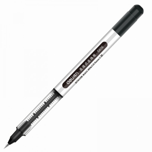 得力(deli)0.5mm黑色直液式走珠签字笔学生考试中性笔S656 单支装