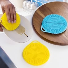 厨房多功能硅胶刷 洗碗布碗碟擦刷百洁布 洗锅刷清洁抹布 2个装