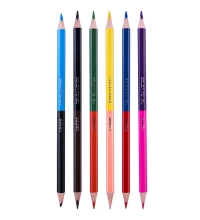 得力（deli）6594 双头12色彩色铅笔 6支/盒