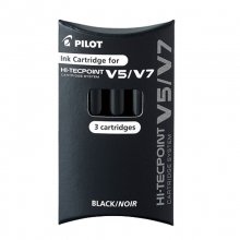 百乐（PILOT） BXS-IC BXC-V5针管笔配套墨囊 三支装（黑色）