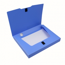 得力（deli） 5609 粘扣档案盒 55mm 蓝色 36个/箱