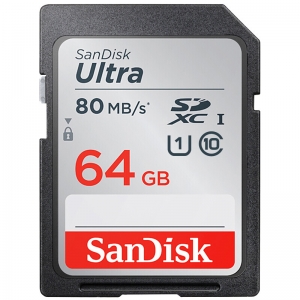 闪迪（SanDisk）64GB 读速80MB/s 至尊高速SDXC UHS-I存储卡 Class10 SD卡