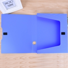 得力（deli） 5608 粘扣档案盒 35mm 蓝色