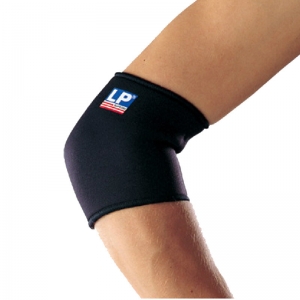 LP702欧比护肘标准型肘部护套健身运动护具 单只 黑色