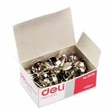 得力（deli） 0020 镀镍图钉 金属大头钉 100粒/盒