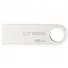 金士顿（Kingston）DT SE9H 16GB 金属U盘  银色亮薄