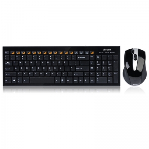 双飞燕（A4TECH) 9500F 无线鼠标键盘套装 黑色