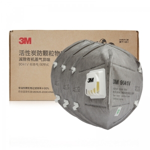 3M 9041v kn90防雾霾耳带式活性炭口罩 25只/盒