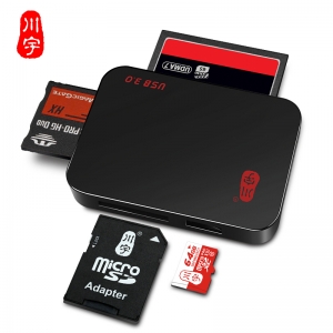 川宇 C399 USB3.0高速多功能合一读卡器支持SD/CF/MS 100cm加长版