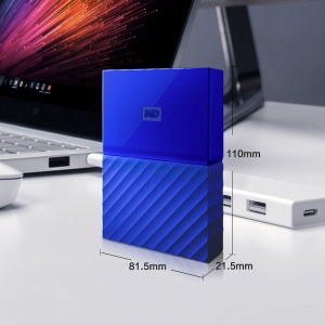 西部数据（WD） 金属版USB3.0超便携移动硬盘 2.5英寸 1TB(宝石蓝)