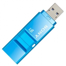 索尼（SONY） USM16X/L 精致系列 USB3.0独立防尘盖设计U盘 16GB 蓝色 (16G 蓝色)