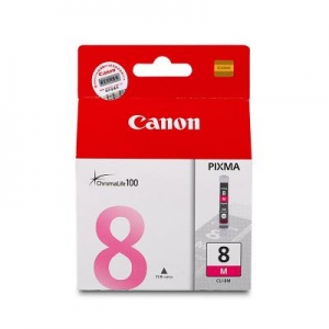 佳能（Canon） CLI-8 M 红色墨盒 适用于Pro9000MarkII、Pro9000、iX4000、iX5000、iP5300、iP4500、iP4300、iP3500、iP3300、MP830、MP810、MP610、MP600、MP530、MP520、MP510、MX850、MX700