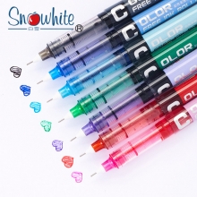 白雪（snowhite） PVN-159 彩色直液式签字笔 0.5mm 8色套装